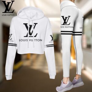 LV Cropped Hoodie Leggings Set